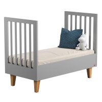 Lit bébé évolutif 70 x 140 Lounge - Gris clair