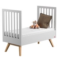 Lit bébé évolutif 70 x 140 Nature - Blanc