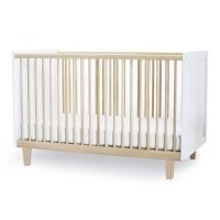 Lit bébé évolutif Rhea - Blanc/Bouleau