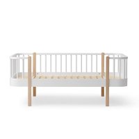 Lit junior banquette Wood - Blanc/Chêne