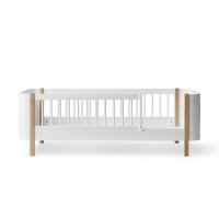 Lit junior Wood Mini+ - Blanc/Chêne