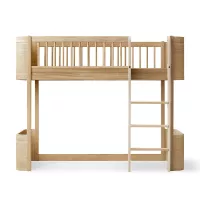 Lit junior mezzanine mi-haut Mini+ Wood - Chêne