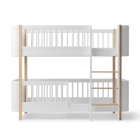 Lit superposé junior Wood Mini+ - Blanc/Chêne
