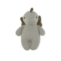 Mini doudou hochet Dragon - Gris vert