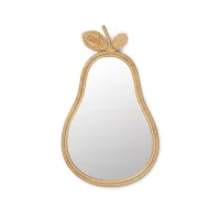 Miroir Poire en rotin