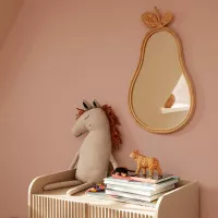 Miroir Poire en rotin