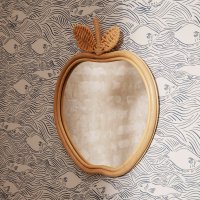 Miroir Pomme en rotin