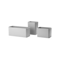 Pack 3 petits pots de rangement - Gris