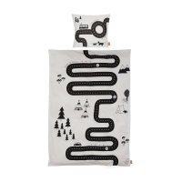 Parure de lit Aventure - Blanc/Noir