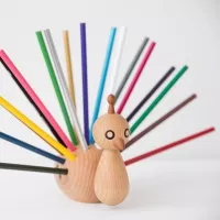 Porte-crayons Peacock - Hêtre