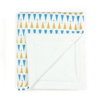 Edredon Copenhagen Triangles - Bleu/Miel