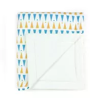 Edredon Copenhagen Triangles - Bleu/Miel