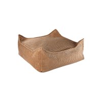 Pouf carré Ottoman en velours côtelé - Toffee