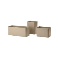Pack 3 petits pots de rangement - Beige