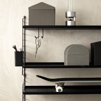 Pack 3 petits pots de rangement - Noir