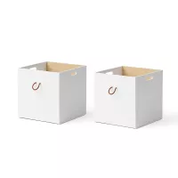 Set de 2 caissons - Chêne/Blanc