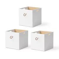 Set de 3 caissons - Chêne/Blanc