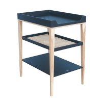 Table à langer Bois et Cannage Rotin Nami - Noir