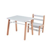 Table Gabriel et Chaise Enfant Louise - Blanc