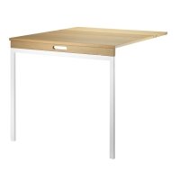 Table murale pliante - Chêne / Blanc