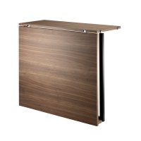 Table murale pliante - Noyer / Noir