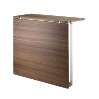 Table murale pliante - Noyer / Blanc