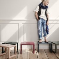 Tabouret Little Architect - Bordeaux