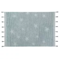 Tapis Hippy Stars - Bleu clair