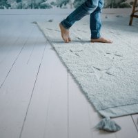 Tapis Hippy Stars - Bleu clair