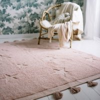 Tapis Hippy Stars - Vieux rose