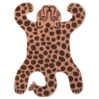 Tapis léopard Safari - Corail