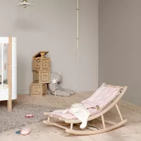 Transat Bébé évolutif Wood - Chêne/Rose