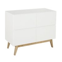 Commode à langer 4 tiroirs Trendy - Blanc