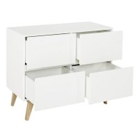 Commode à langer 4 tiroirs Trendy - Blanc