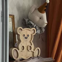 Tête d'Ours Blanc - Col rayé