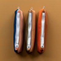 Trousse bicolore côtelée Sprinkles - Abricot/Rouille