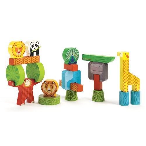 Stacky Jungle - Jeu de construction en bois Djeco pour chambre enfant ...