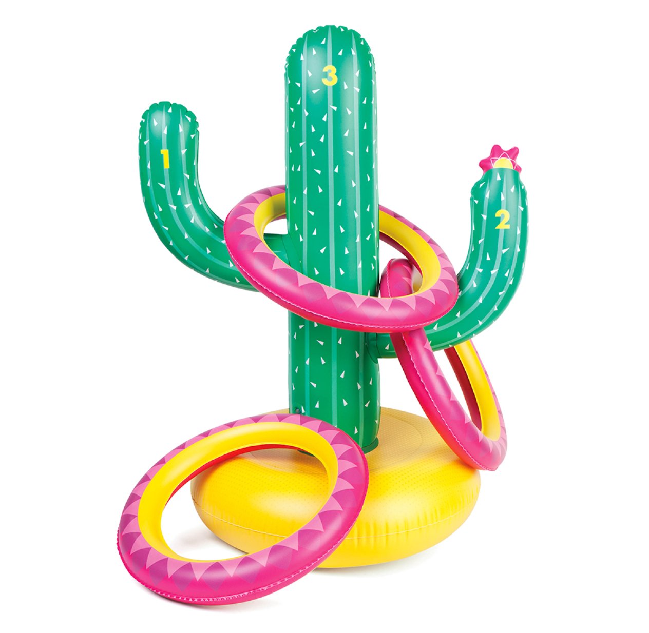 Jeu Gonflable Lancer D'anneaux Renne Cactus - Idéal Pour Fêtes De Noël Et Jeux En Extérieur - 10