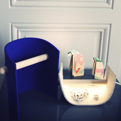 Lampe de chevet Justin - Bleu roi