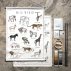 School Poster Kit à broder - Animaux sauvages