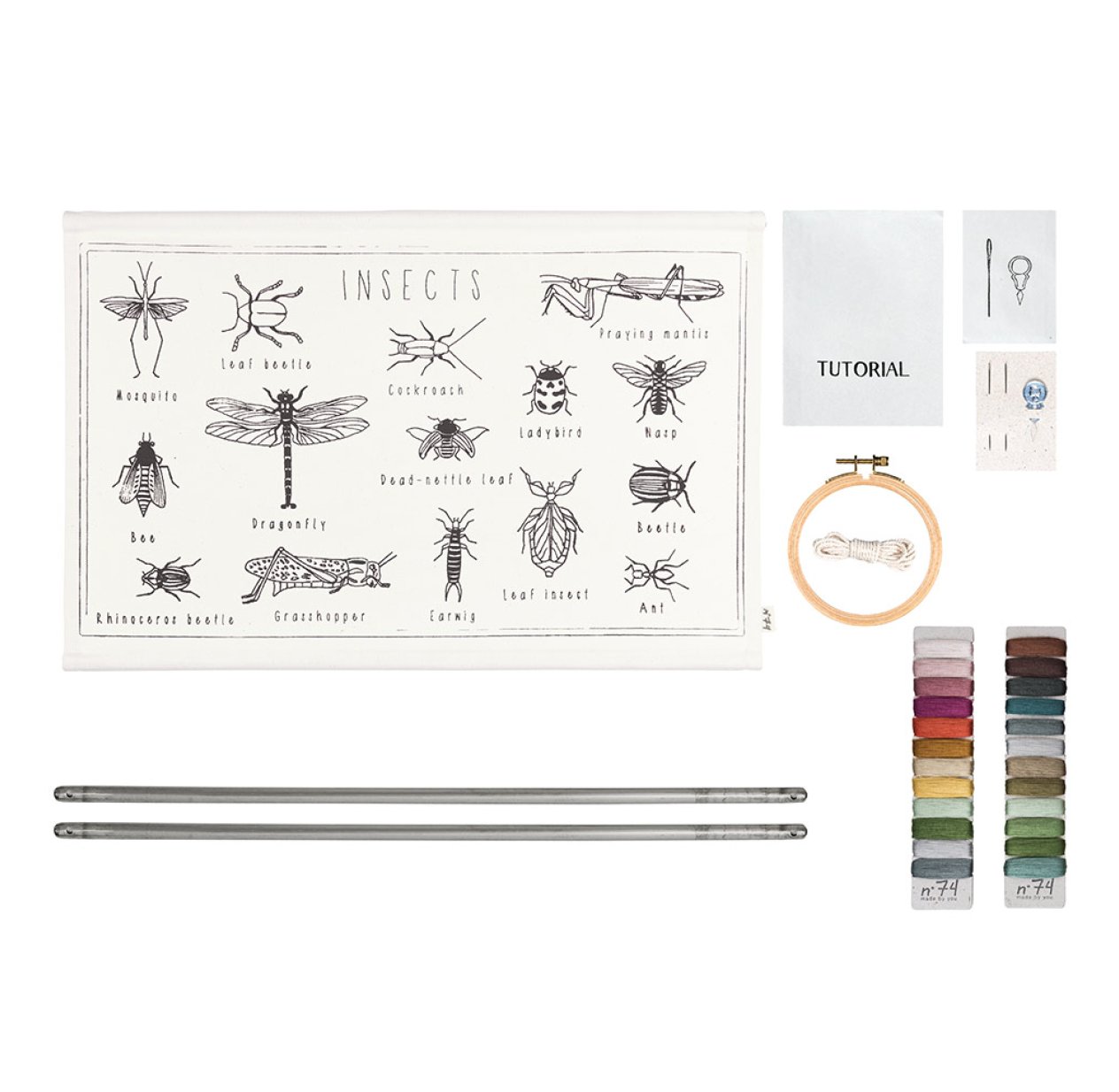 School Poster Kit à broder - Insectes
