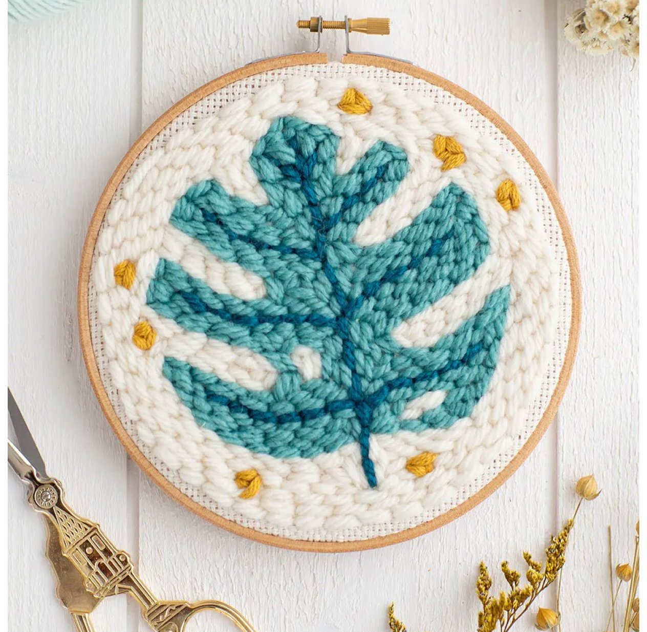 Kit DIY Punch Needle - Monstera