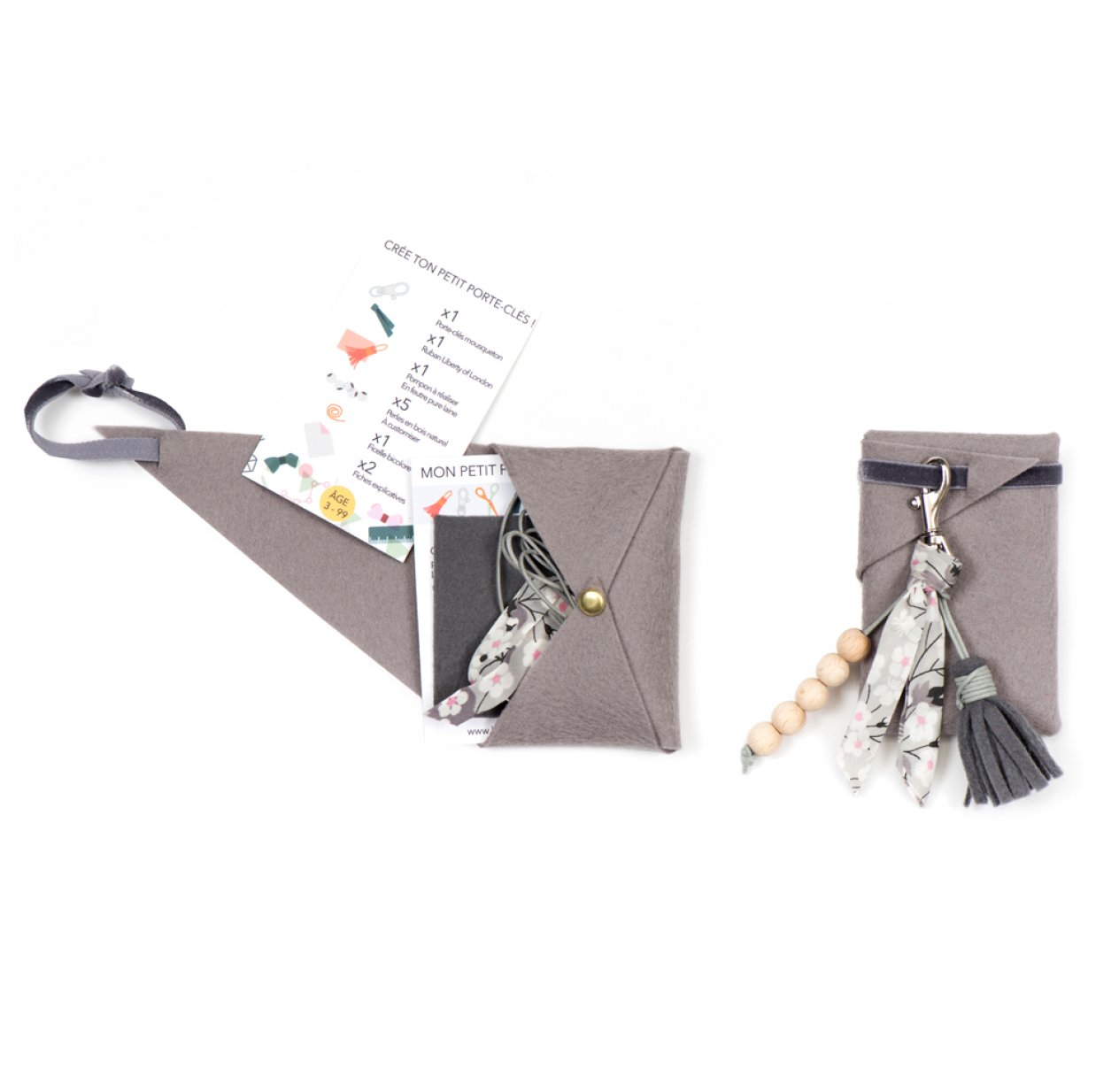 Kit porte-clés individuel - Gris