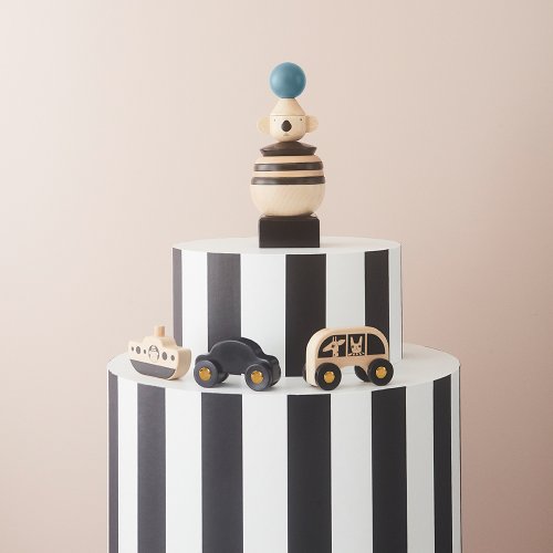 Koala à empiler - Noir/Naturel