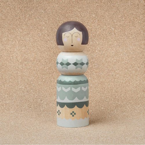 Poupée Kokeshi - Bleu