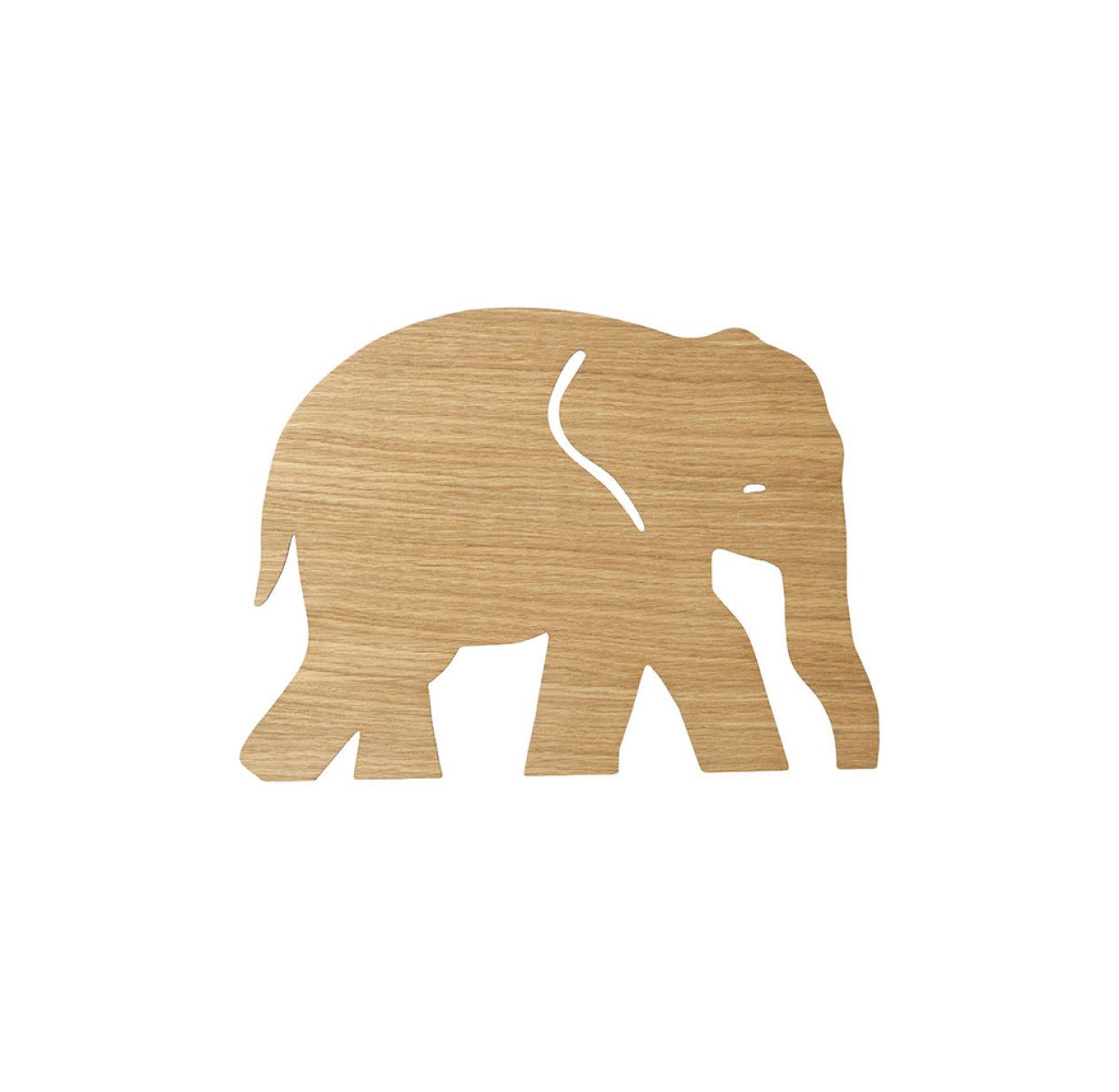 Lampe applique Eléphant - Chêne huilé