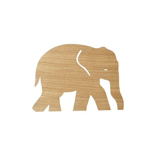 Lampe applique Eléphant - Chêne huilé