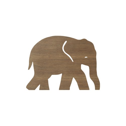 Lampe applique Eléphant - Chêne fumé