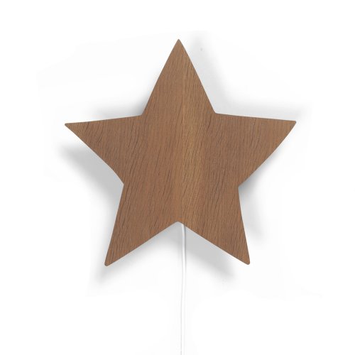 Lampe applique étoile - Chêne fumé