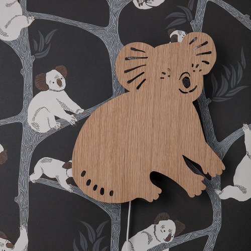 Lampe applique Koala - Chêne huilé